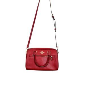 Coach 79946 2Way Rowan Satchel Handbag Shoulder Bag in Red